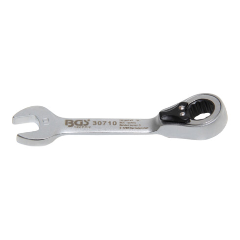 BGS Chiave combinata a cricchetto, corta, reversibile, 10 mm