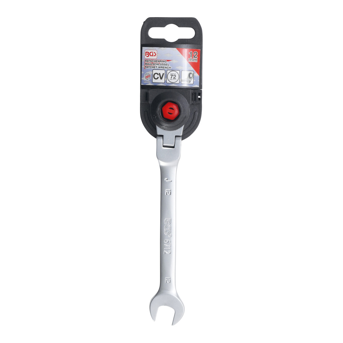 BGS Chiave combinata a cricchetto, regolabile, 12 mm