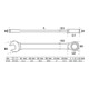 BGS Chiave combinata a cricchetto, regolabile, 19 mm-4