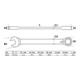BGS Chiave combinata a cricchetto, reversibile, 19 mm-5