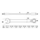 BGS Chiave combinata a cricchetto, reversibile, 8 mm-5