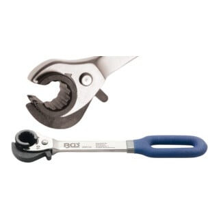 BGS Chiave combinata a doppio cricchetto, con bocca aperta, 10 mm
