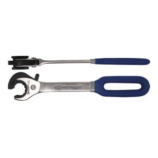 BGS Chiave combinata a doppio cricchetto, con bocca aperta, 15 mm