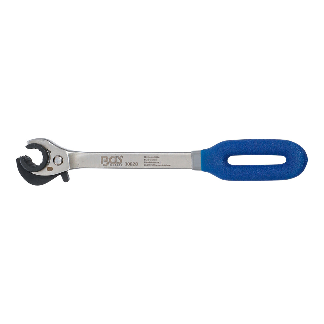 BGS Chiave combinata a doppio cricchetto, con bocca aperta, 8 mm