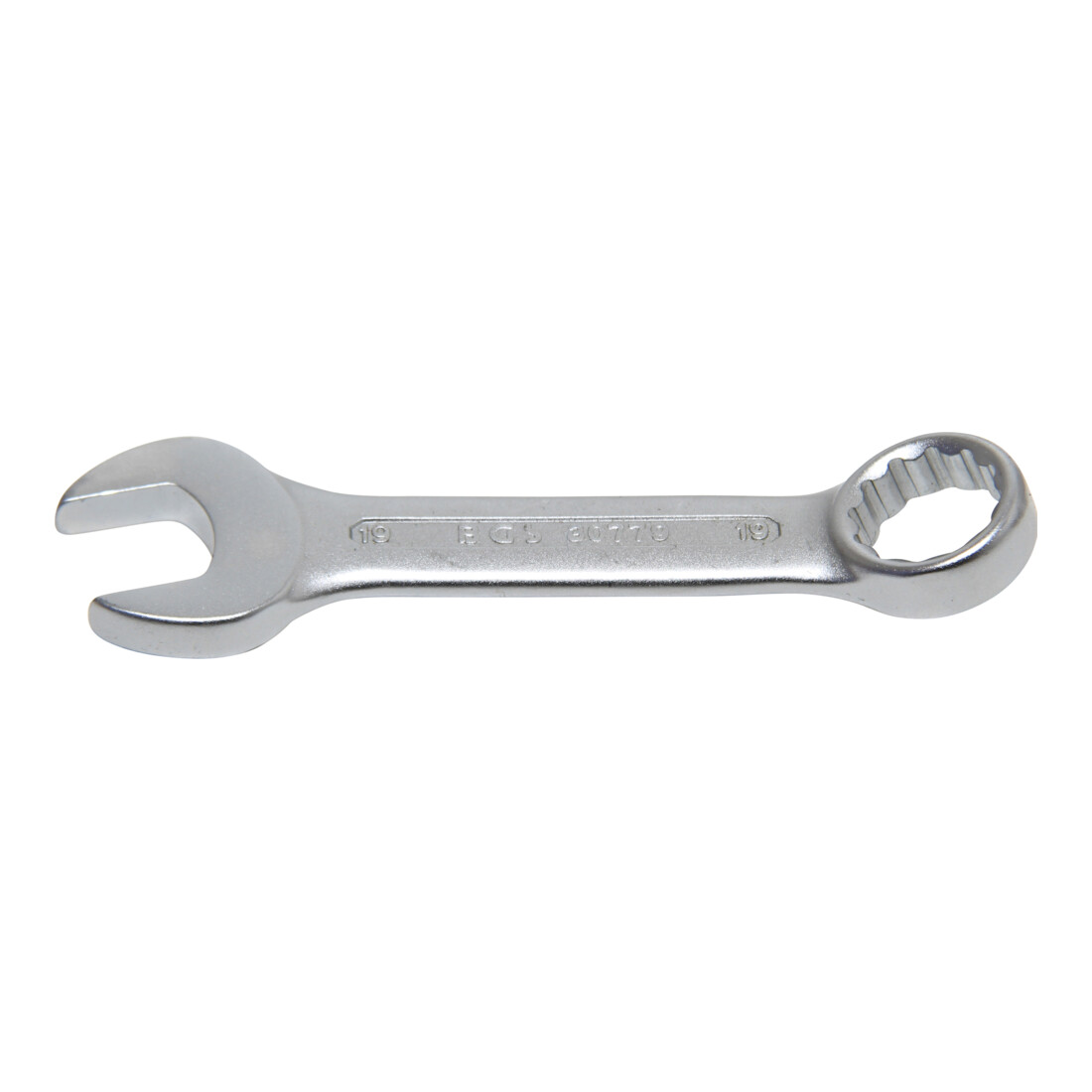 BGS Chiave combinata anello-forchetta, extra corta, 19 mm