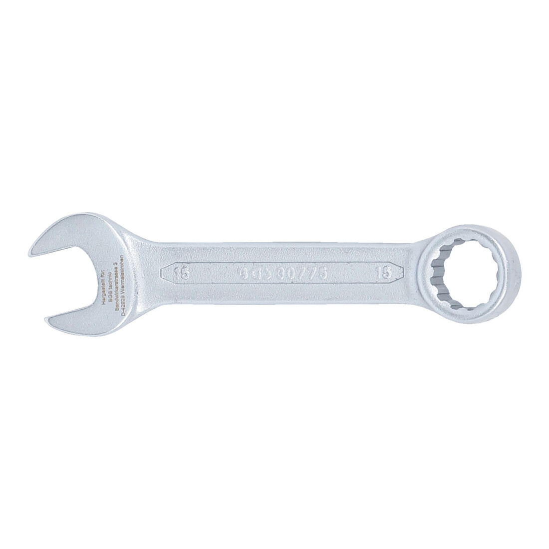 BGS Chiave combinata, extra corta, 15 mm