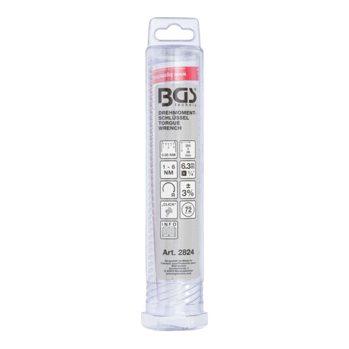 BGS Chiave dinamometrica, 6,3 mm (1/4"), 1 - 6 Nm