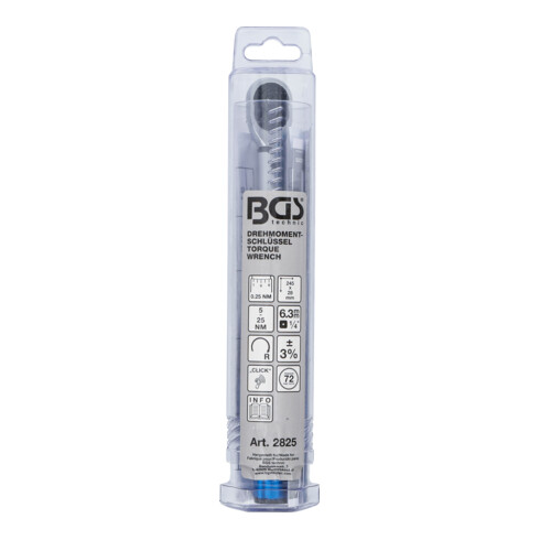 BGS Chiave dinamometrica, 6,3 mm (1/4"), 5 - 25 Nm