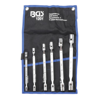 BGS Chiavi ad anello doppio con teste flessibili, 6pz.