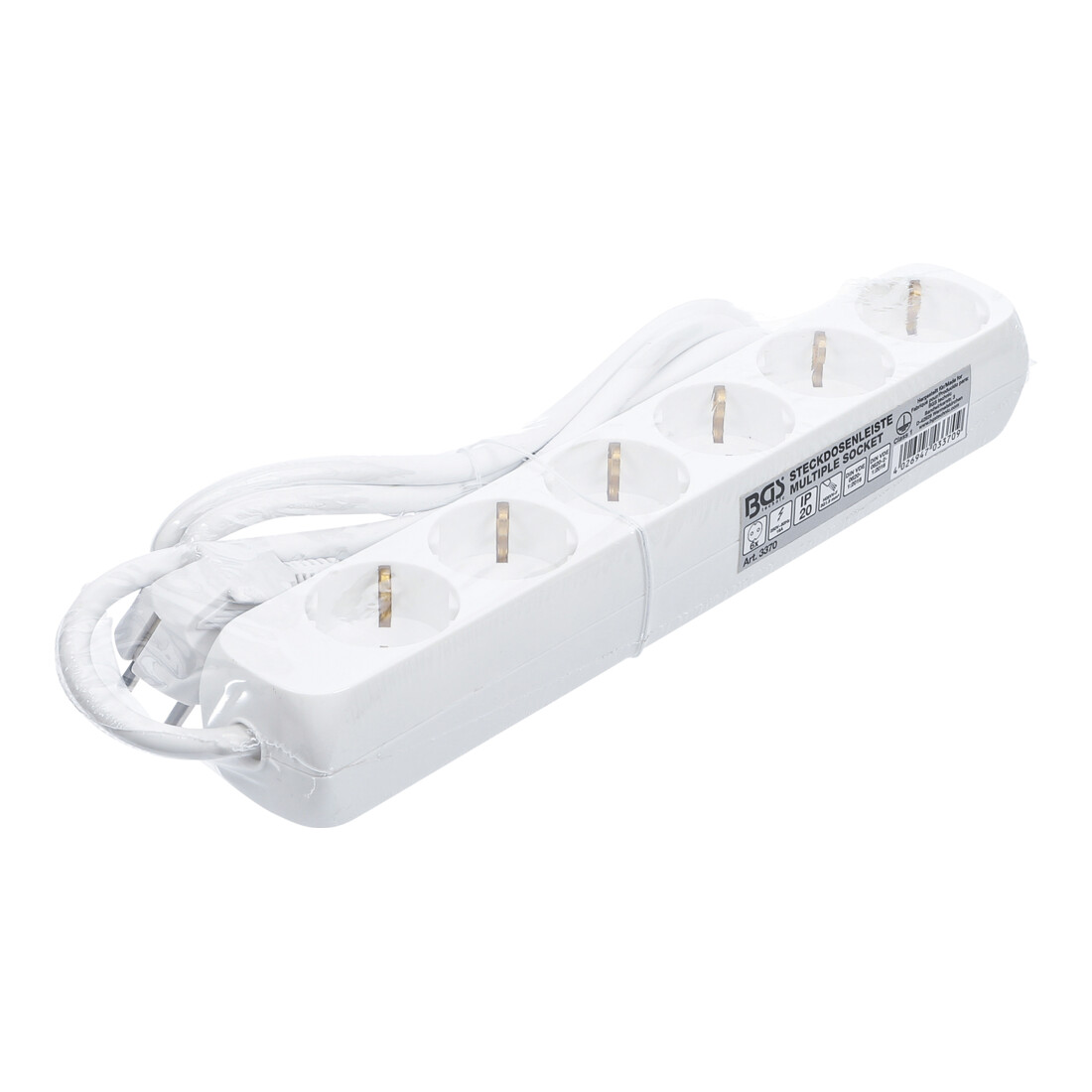 BGS Ciabatta multipresa, 6 prese, cavo 1,4m 3x1,5mm² IP 20