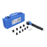 BGS Clé à chocs pneumatique coudée & jeu de clés à douille robuste, 12,5 mm (1/2"), 650 Nm, 10 pièces