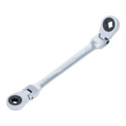 BGS Clé à cliquet double articulée, avec têtes à profil E, SW E10 x E12