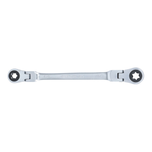BGS Clé à cliquet double articulée, avec têtes à profil E, SW E10 x E12