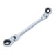 BGS Clé à cliquet double articulée, avec têtes à profil E, SW E14 x E18-1