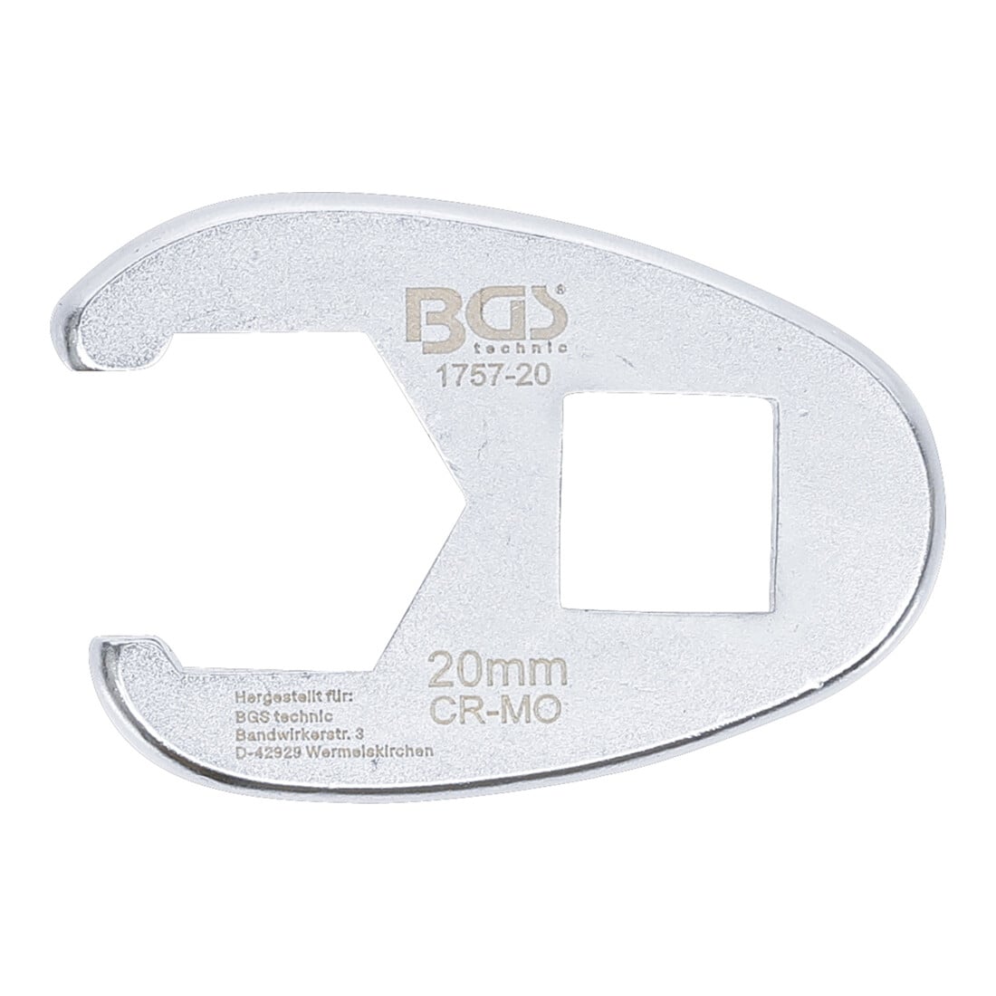 BGS Clé à fourche à carré creux 12,5 mm (1/2") SW 20 mm