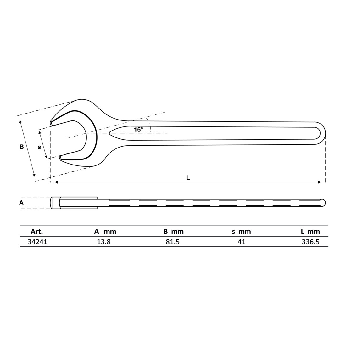 BGS Clé à fourche DIN 894 41 mm
