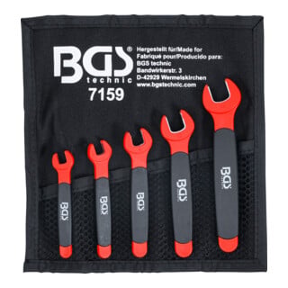 BGS Clé à fourche VDE 7 - 14 mm 5 pièces