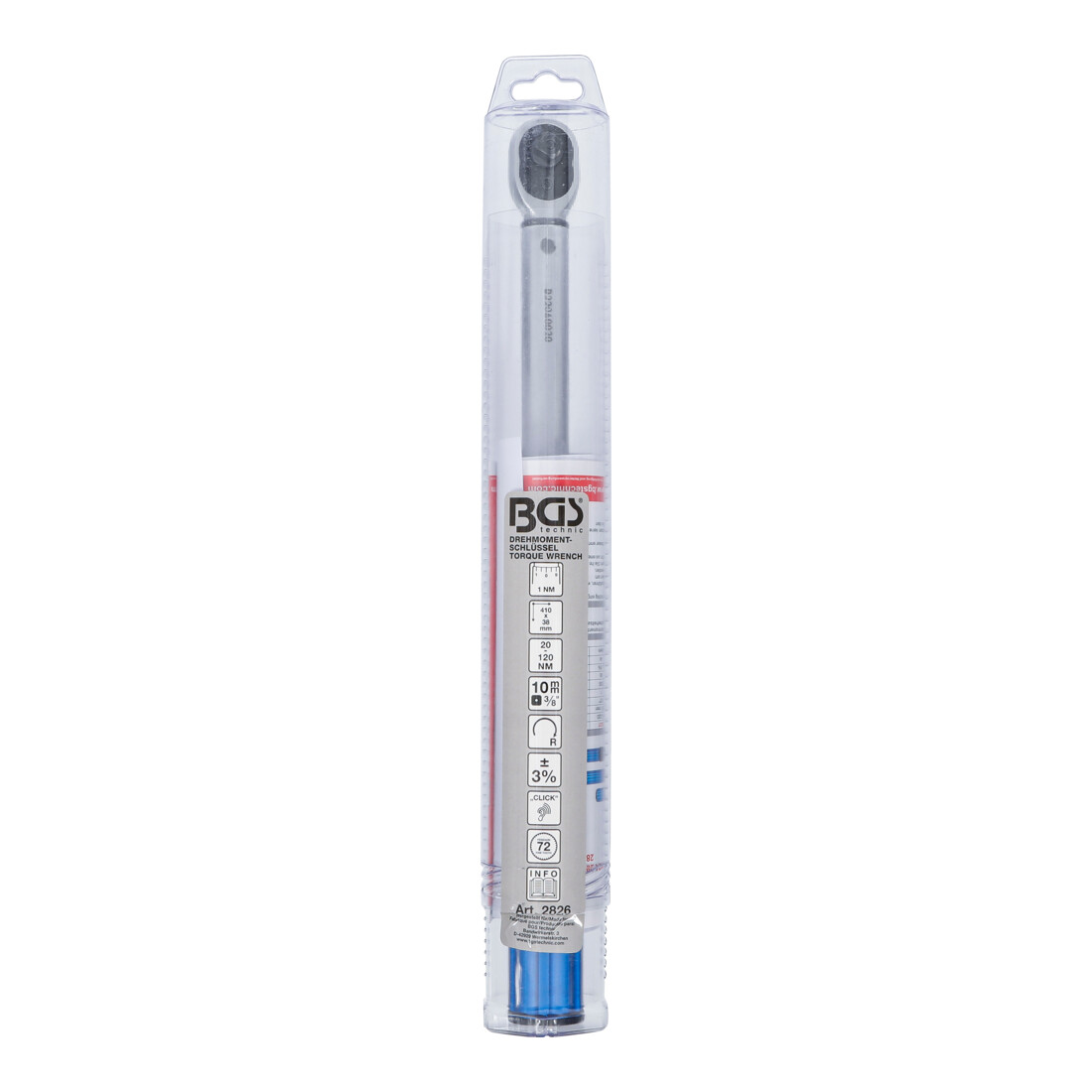 BGS Clé dynamométrique 10 mm (3/8") 20 - 120 Nm