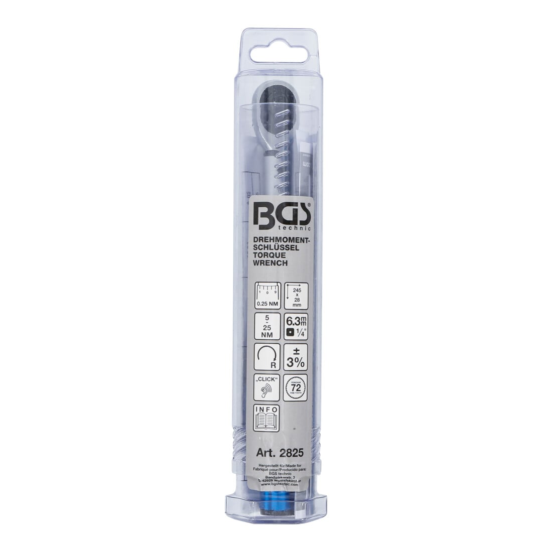 BGS Clé dynamométrique 6,3 mm (1/4") 5 - 25 Nm