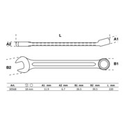BGS Clé mixte 18 mm, 30568-3