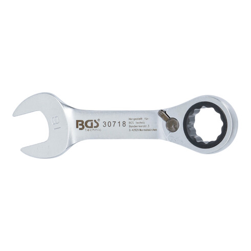 BGS Clé mixte à cliquet courte réversible 18 mm