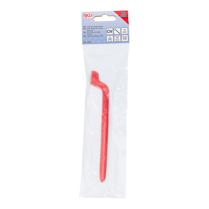 BGS Clé VDE annulaire simple contre-coudées 10 mm