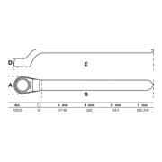 BGS Clé VDE annulaire simple contre-coudées 15 mm-5