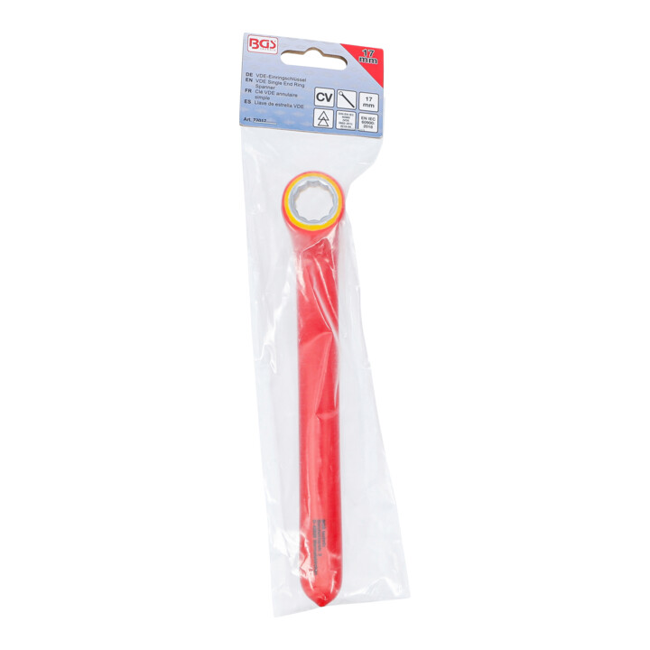 BGS Clé VDE annulaire simple contre-coudées 17 mm