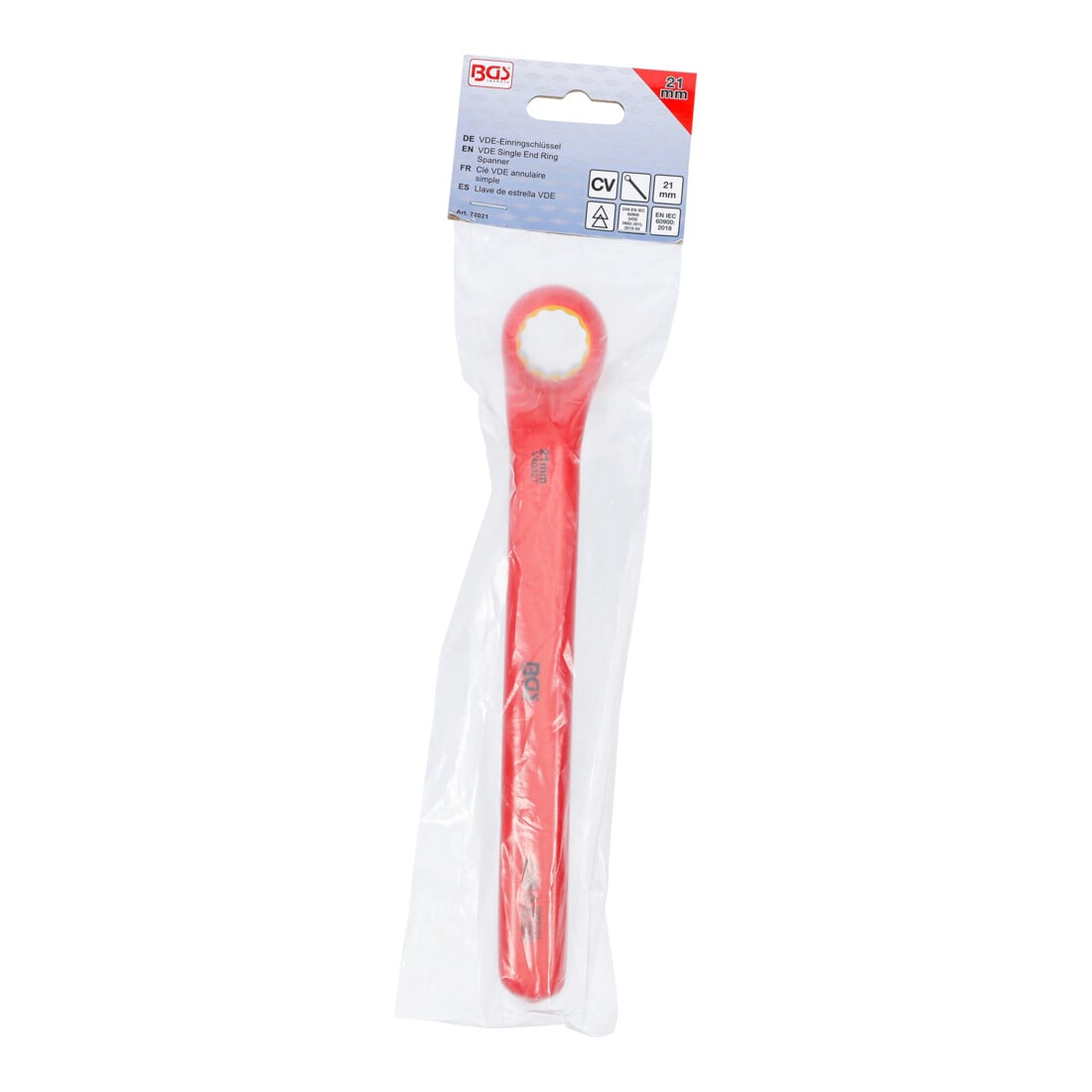 BGS Clé VDE annulaire simple contre-coudées 21 mm