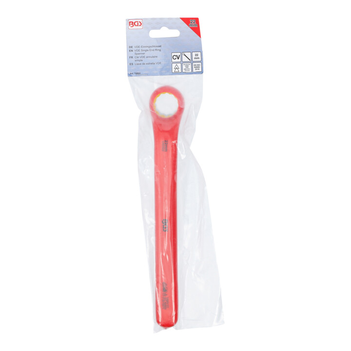 BGS Clé VDE annulaire simple contre-coudées 22 mm
