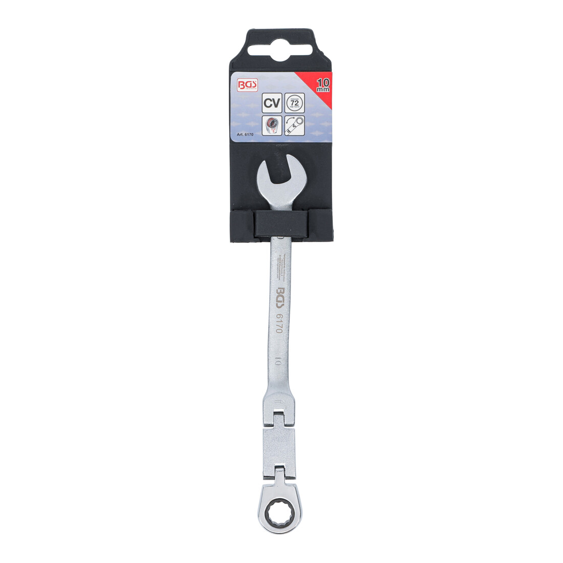 BGS Clés mixtes à cliquet à double articulation pliable 10 mm