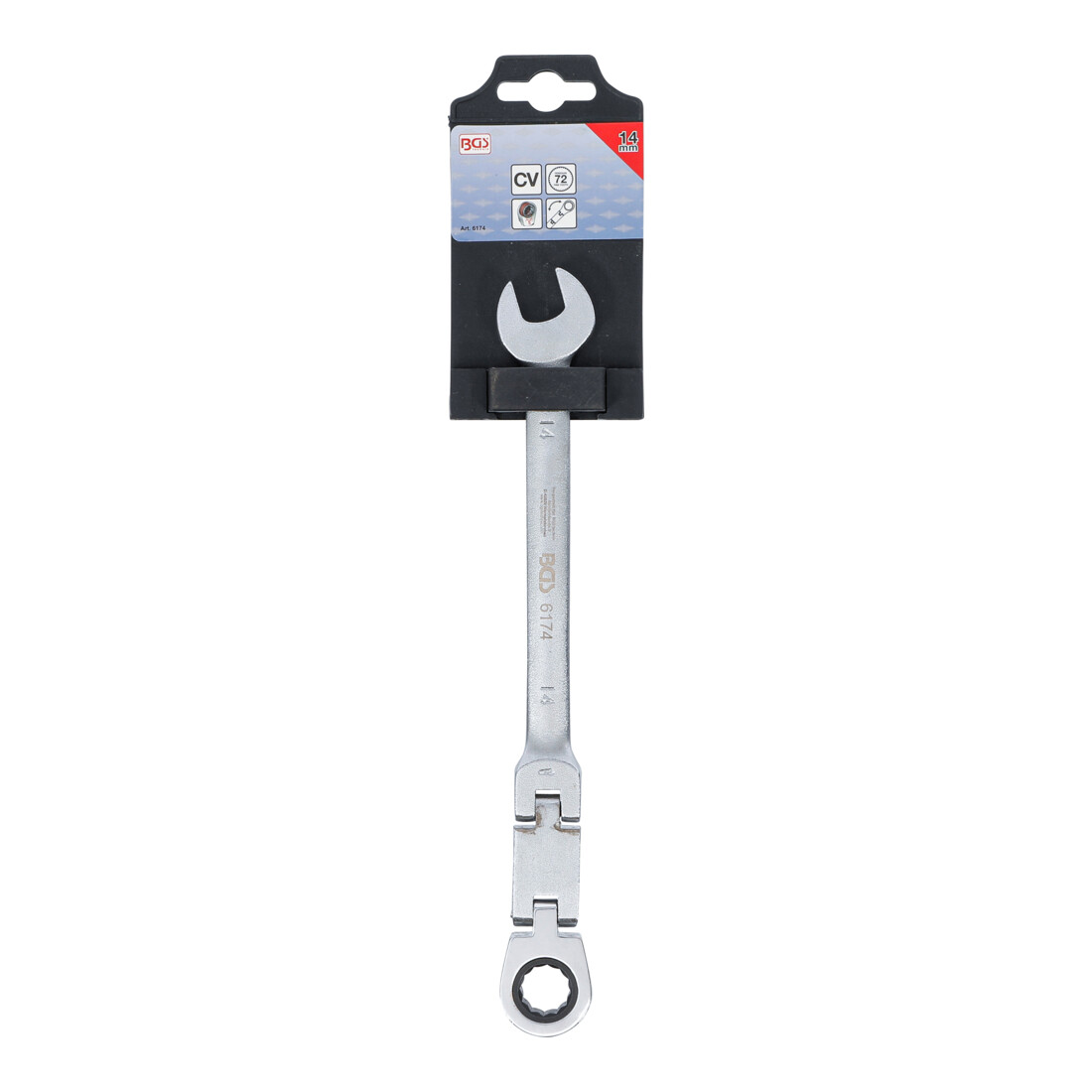 BGS Clés mixtes à cliquet à double articulation pliable 14 mm