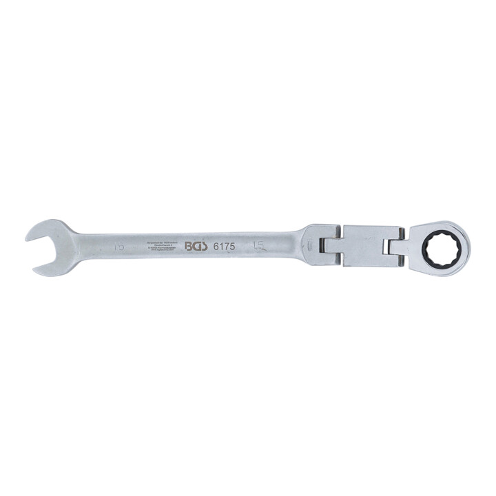 BGS Clés mixtes à cliquet à double articulation pliable 15 mm