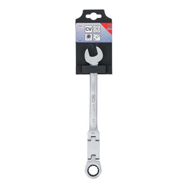 BGS Clés mixtes à cliquet à double articulation pliable 17 mm