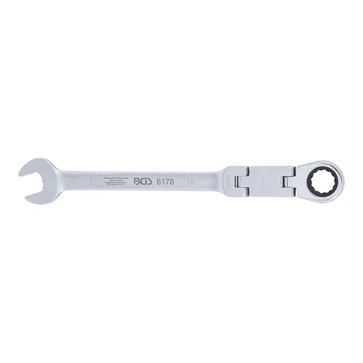 BGS Clés mixtes à cliquet à double articulation pliable 18 mm