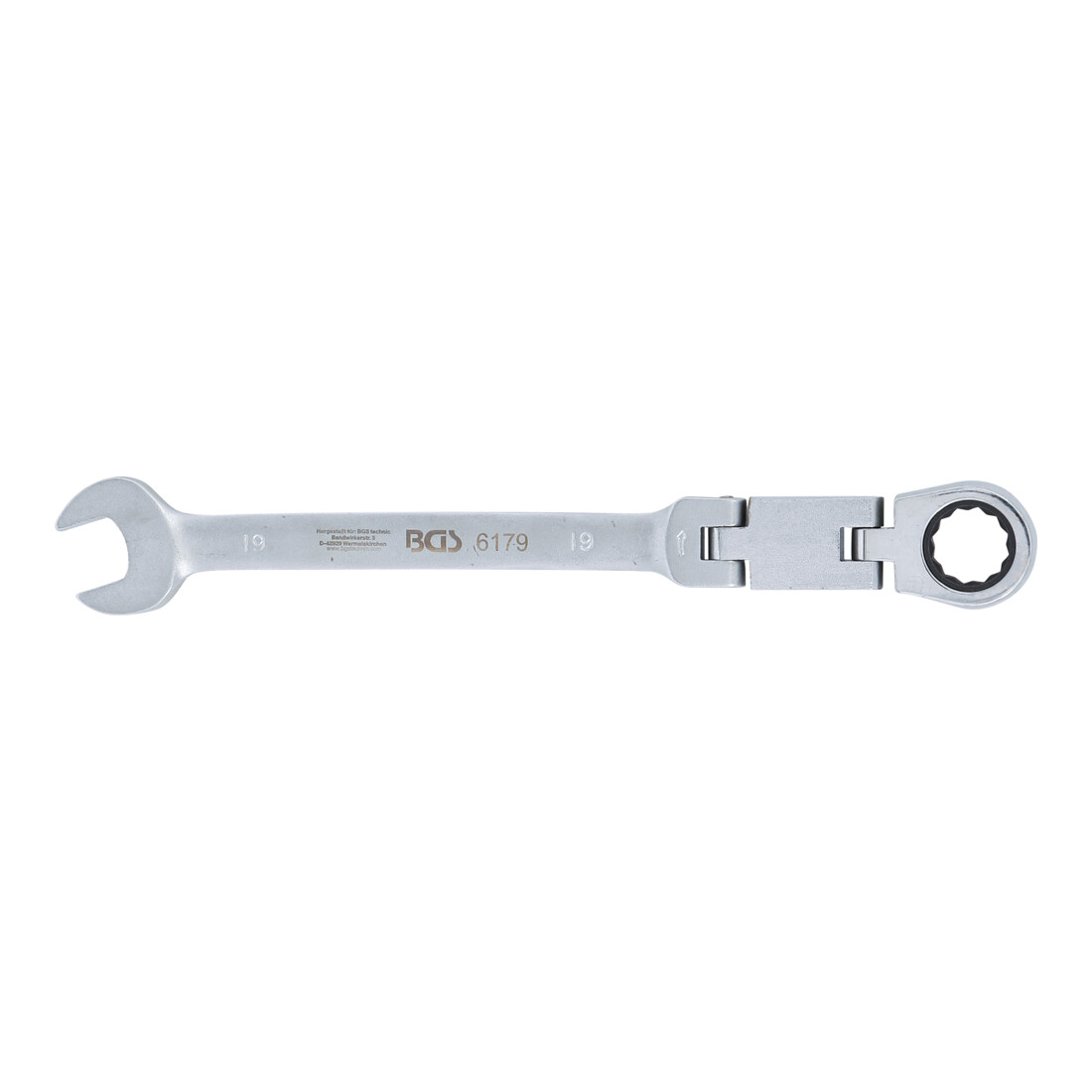 BGS Clés mixtes à cliquet à double articulation pliable 19 mm