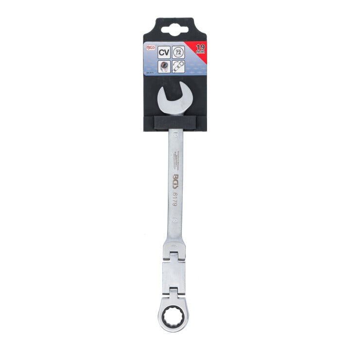 BGS Clés mixtes à cliquet à double articulation pliable 19 mm