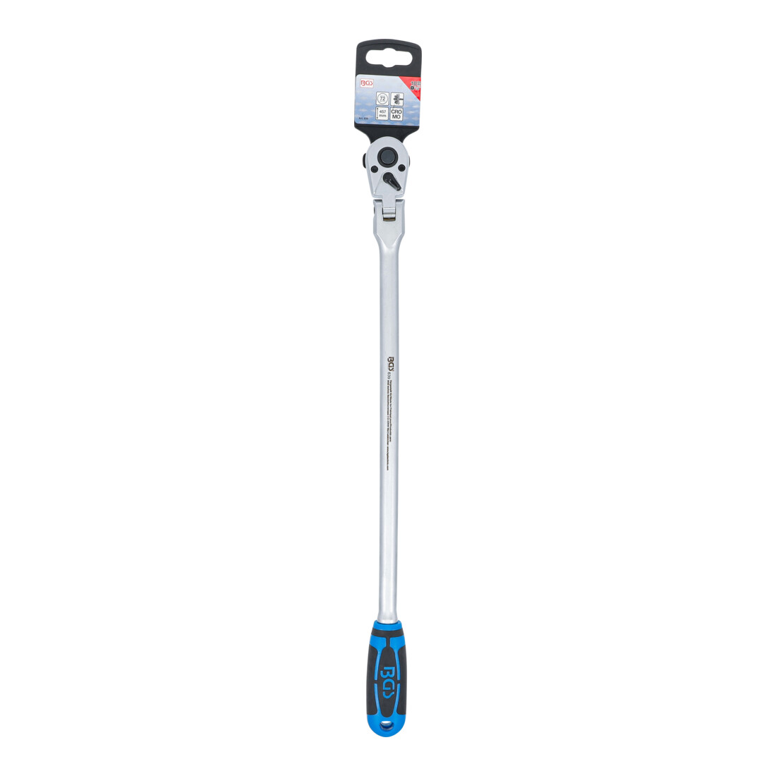 BGS Cliquet articulé, verrouillable, extra long, sortie carré extérieur 10 mm (3/8"), 457 mm