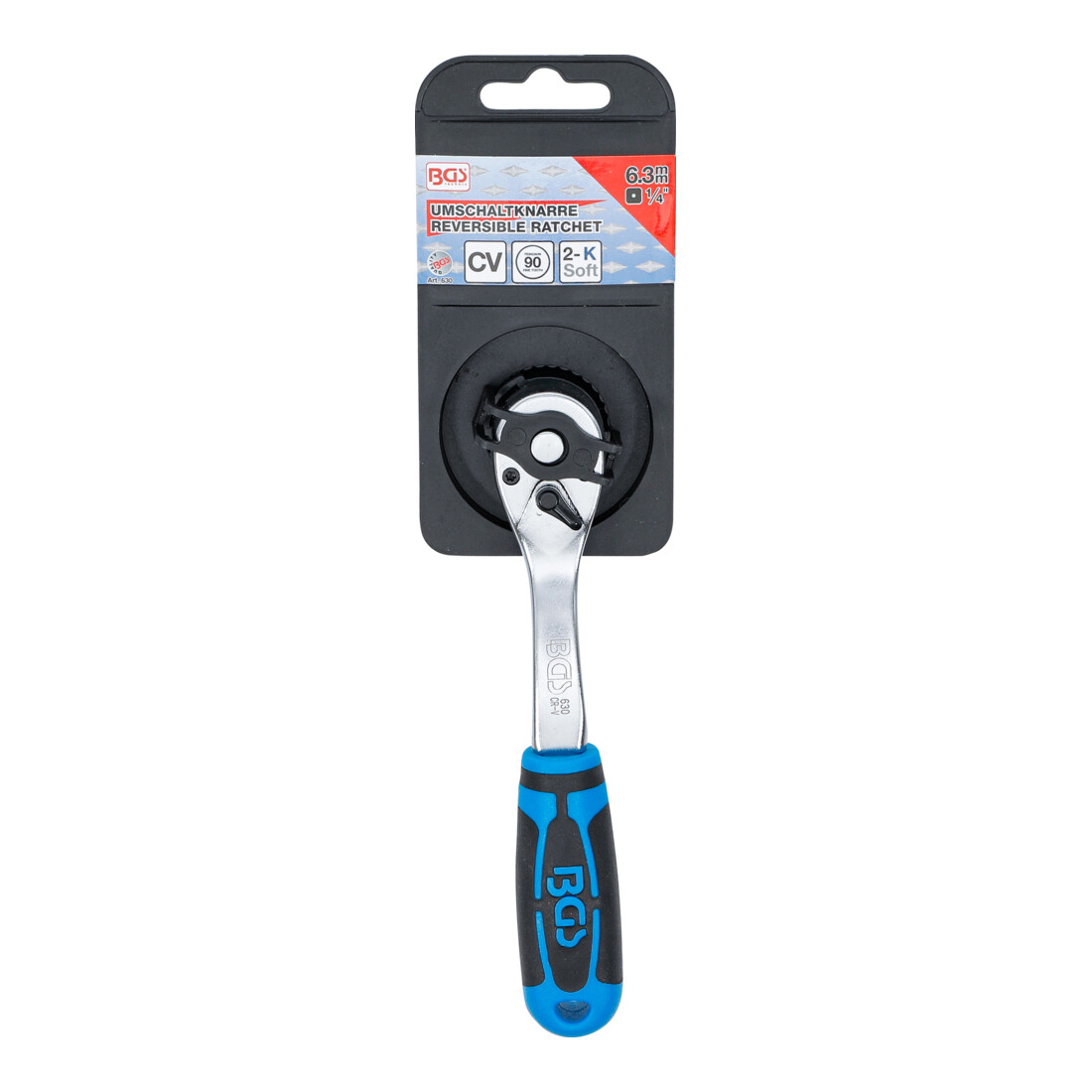BGS Cliquet réversible à denture fine 6,3 mm (1/4")