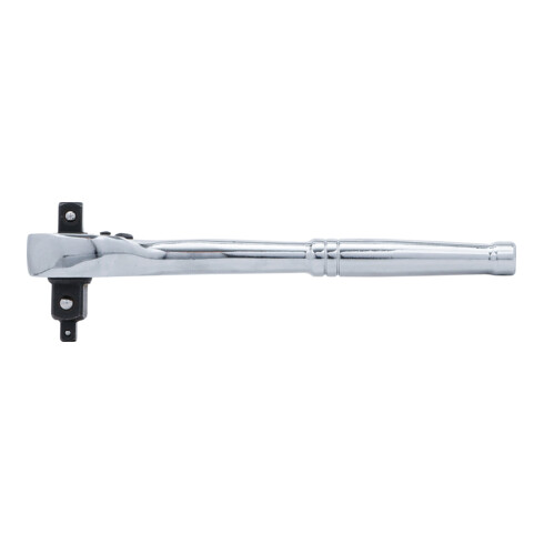 BGS Cliquet réversible, acier plein, denture fine, 3-en-1, entraînement carré extérieur 6,3 mm (1/4") / 10 mm (3/8") / 12,5 mm (1/2")