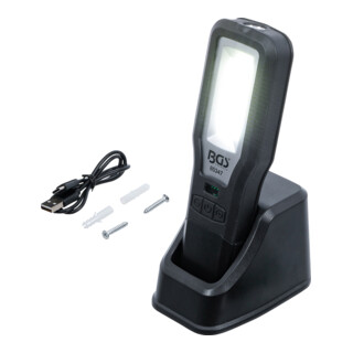 BGS COB-LED Arbeits-Leuchte klappbar mit Ladestation