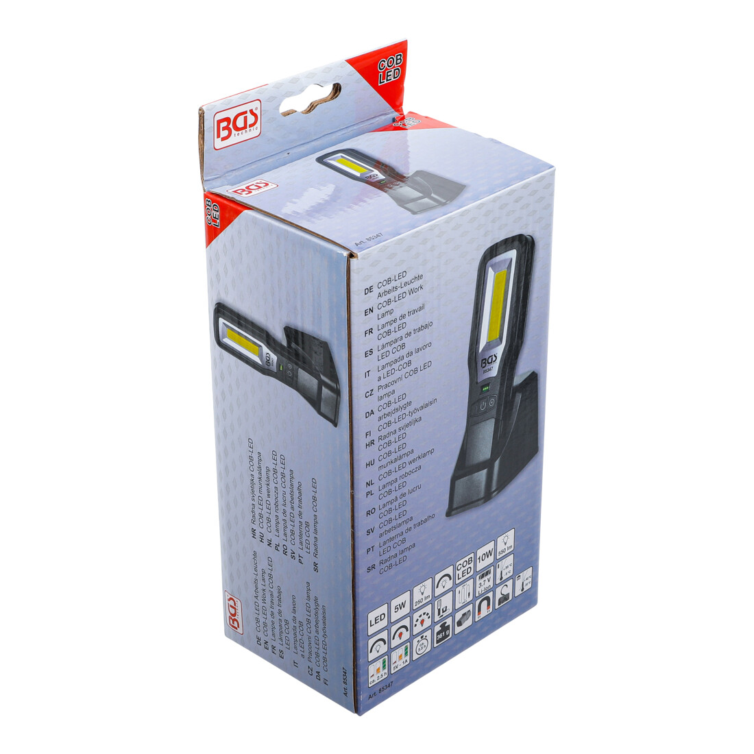 BGS COB-LED Arbeits-Leuchte klappbar mit Ladestation