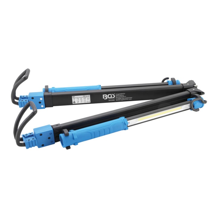 BGS COB LED motorkaplamp met batterij & uitbreidingshouder 2 COB LED werkhandlampen
