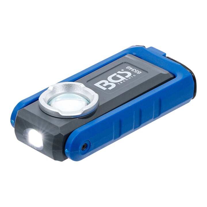 BGS COB-LED-werkplaatslamp met magneet en haak, inklapbaar, met inductief opladen
