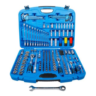 BGS Coffret de Douilles à profil ondulé 6,3 mm (1/4") / 10 mm (3/8") / 12,5 mm (1/2") 218 pièces