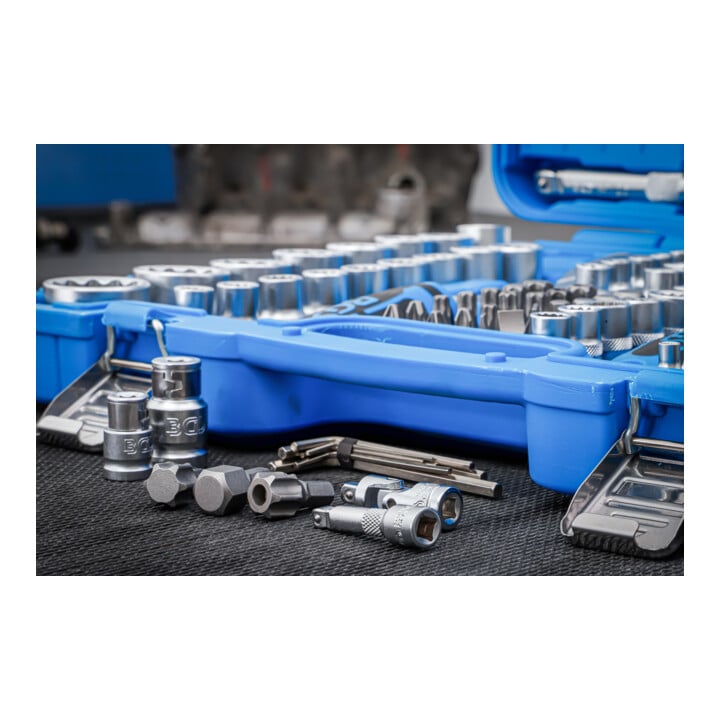 BGS Coffret de douilles douze pans 6,3 mm (1/4") / 10 mm (3/8") / 12,5 mm (1/2") 192 pièces Kraftmann