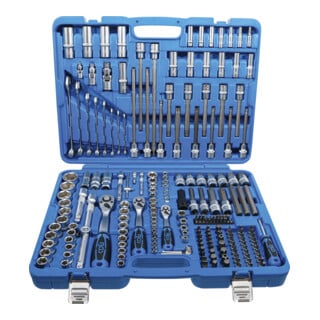 BGS Coffret de Douilles, six pans 6,3 mm (1/4") / 10 mm (3/8") / 12,5 mm (1/2") 214 pièces