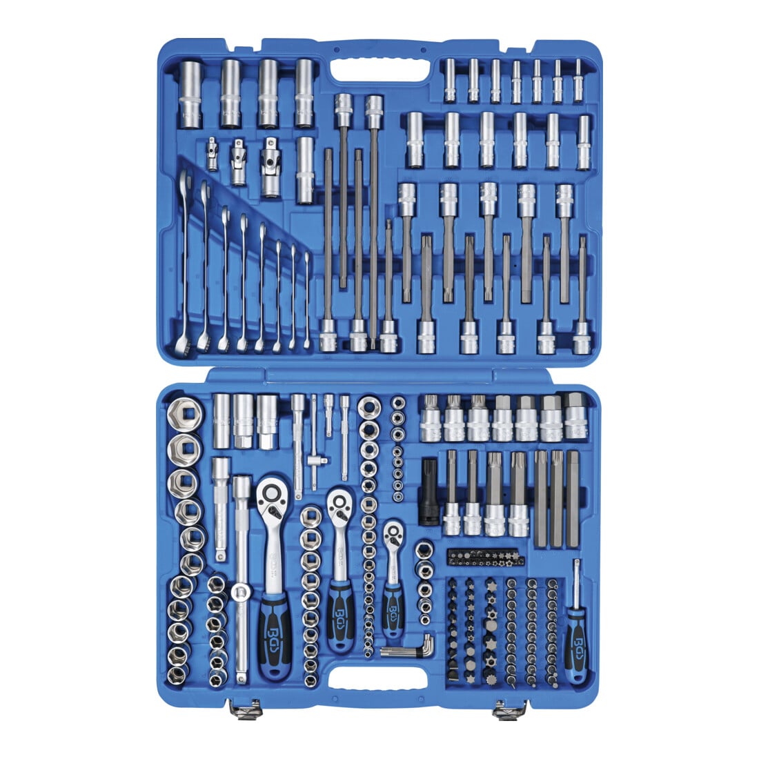 BGS Coffret de Douilles, six pans 6,3 mm (1/4") / 10 mm (3/8") / 12,5 mm (1/2") 214 pièces