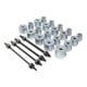 BGS Coffret d'extraction de roulements et de silenblocs avec 4 vis 24 pièces