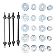 BGS Coffret d'extraction de roulements et de silenblocs avec 4 vis 24 pièces-4